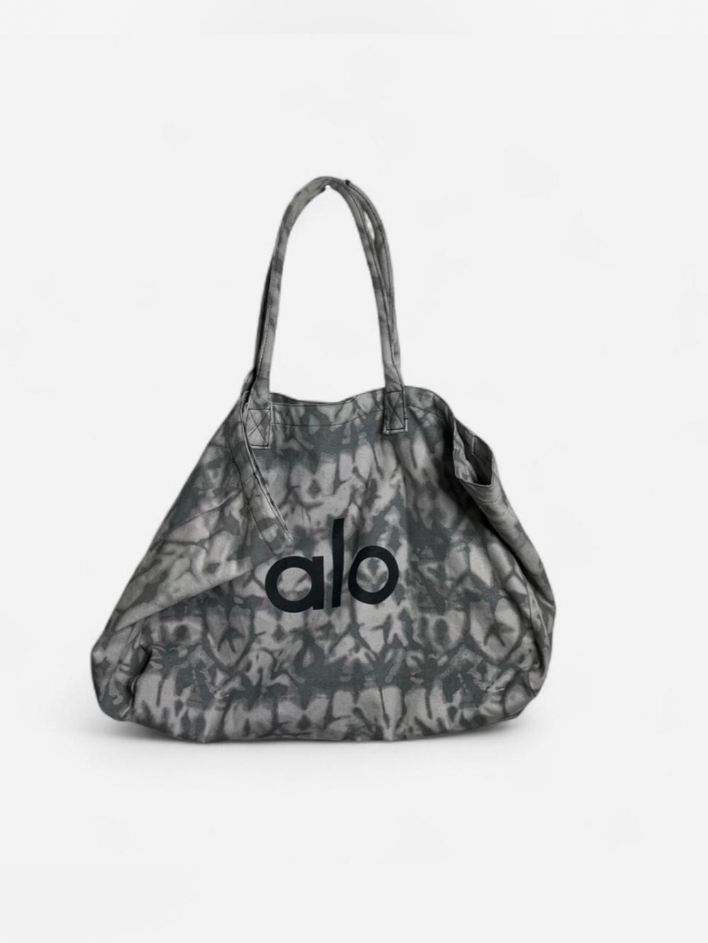 ALO Yoga Gray Tie-Dye Logo Tote